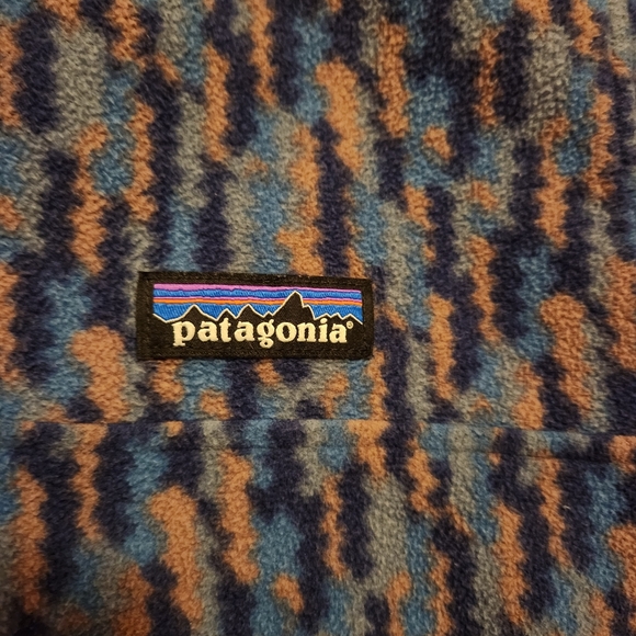 Patagonia Women's Micro D Snap-T Pullover Climbing Trees Ikat Sound Blue Size M - Picture 3 of 12